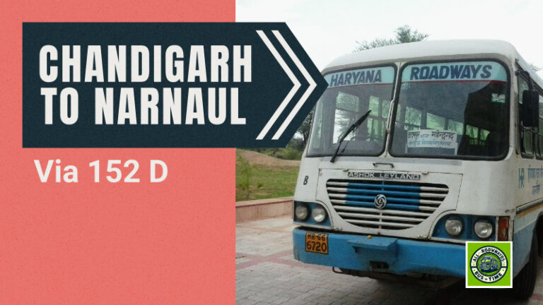 Chandigarh to Narnaul Bus Timetable via 152D