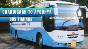 chandigarh to ayodhya Bus Timetable