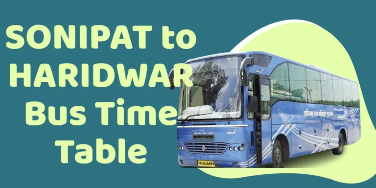 sonipat to haridwar bus time haryana roadways